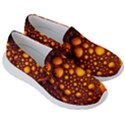 Bubbles Abstract Art Gold Golden Men s Lightweight Slip Ons View3