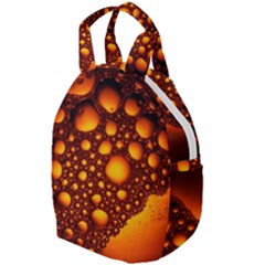 Bubbles Abstract Art Gold Golden Travel Backpacks by Dutashop