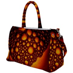 Bubbles Abstract Art Gold Golden Duffel Travel Bag