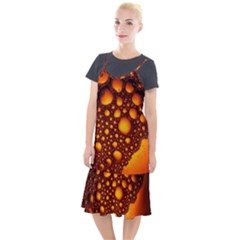 Bubbles Abstract Art Gold Golden Camis Fishtail Dress