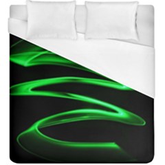 Green Light Painting Zig-zag Duvet Cover (king Size)