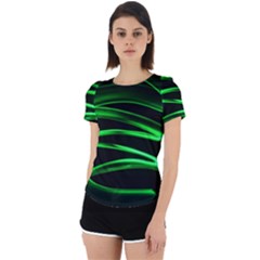 Green Light Painting Zig-zag Back Cut Out Sport Tee