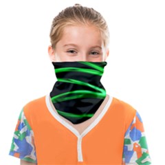 Green Light Painting Zig-zag Face Covering Bandana (kids) by Dutashop