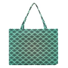 Pattern Texture Geometric Pattern Green Medium Tote Bag