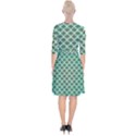 Pattern Texture Geometric Pattern Green Wrap Up Cocktail Dress View2