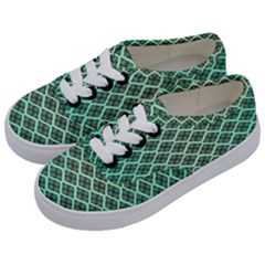 Pattern Texture Geometric Pattern Green Kids  Classic Low Top Sneakers by Dutashop