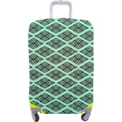 Pattern Texture Geometric Pattern Green Luggage Cover (large) by Dutashop