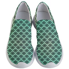 Pattern Texture Geometric Pattern Green Women s Lightweight Slip Ons by Dutashop