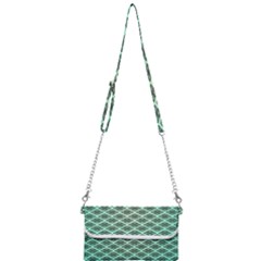 Pattern Texture Geometric Pattern Green Mini Crossbody Handbag by Dutashop
