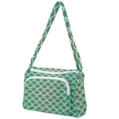 Pattern Texture Geometric Pattern Green Front Pocket Crossbody Bag by Dutashop