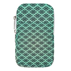 Pattern Texture Geometric Pattern Green Waist Pouch (small)