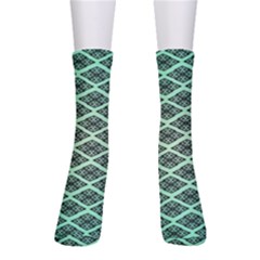 Pattern Texture Geometric Pattern Green Men s Crew Socks by Dutashop