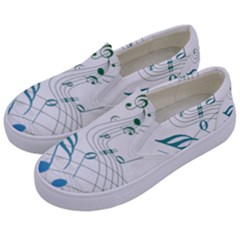 Music Notes Kids  Canvas Slip Ons