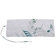 Music Notes Roll Up Canvas Pencil Holder (s) by Dutashop