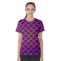 Pattern Texture Geometric Patterns Purple Women s Cotton Tee