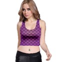 Pattern Texture Geometric Patterns Purple Racer Back Crop Top View1