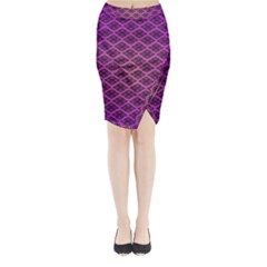 Pattern Texture Geometric Patterns Purple Midi Wrap Pencil Skirt