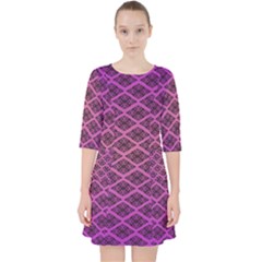 Pattern Texture Geometric Patterns Purple Pocket Dress by Dutashop