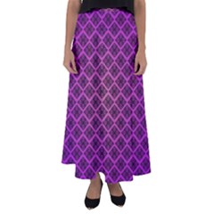 Pattern Texture Geometric Patterns Purple Flared Maxi Skirt