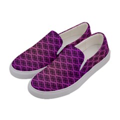 Pattern Texture Geometric Patterns Purple Women s Canvas Slip Ons by Dutashop