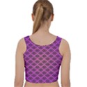 Pattern Texture Geometric Patterns Purple Velvet Racer Back Crop Top View2