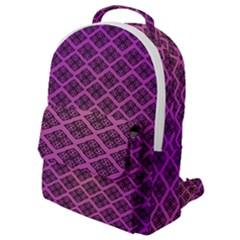 Pattern Texture Geometric Patterns Purple Flap Pocket Backpack (small)
