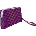 Pattern Texture Geometric Patterns Purple Wristlet Pouch Bag (Small) View2