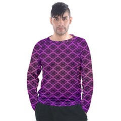 Pattern Texture Geometric Patterns Purple Men s Long Sleeve Raglan Tee