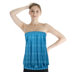 Background Texture Pattern Blue Strapless Top