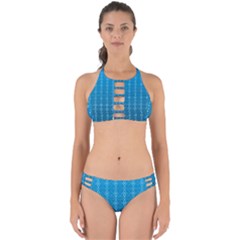 Background Texture Pattern Blue Perfectly Cut Out Bikini Set