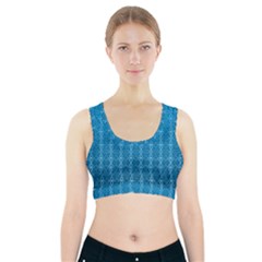 Background Texture Pattern Blue Sports Bra With Pocket by Dutashop