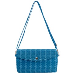 Background Texture Pattern Blue Removable Strap Clutch Bag by Dutashop