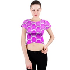 Hexagon Windows  Crew Neck Crop Top