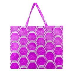 Hexagon Windows  Zipper Large Tote Bag