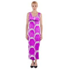 Hexagon Windows  Fitted Maxi Dress