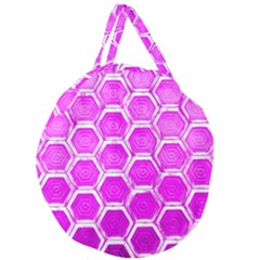 Hexagon Windows  Giant Round Zipper Tote