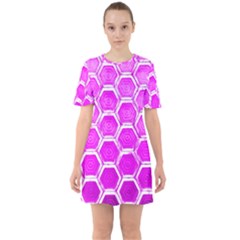 Hexagon Windows  Sixties Short Sleeve Mini Dress by essentialimage365