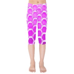 Hexagon Windows  Kids  Capri Leggings 