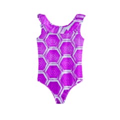 Hexagon Windows  Kids  Frill Swimsuit