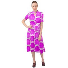 Hexagon Windows  Keyhole Neckline Chiffon Dress by essentialimage365