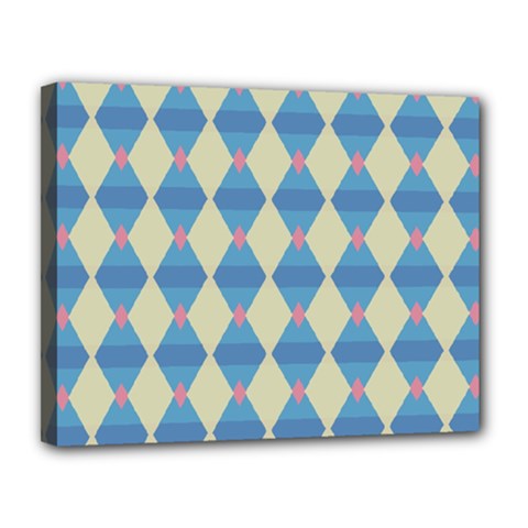 Pattern Texture Chevron Canvas 14  X 11  (stretched)