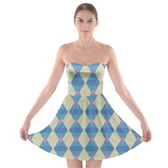 Pattern Texture Chevron Strapless Bra Top Dress
