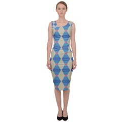 Pattern Texture Chevron Sleeveless Pencil Dress by Dutashop