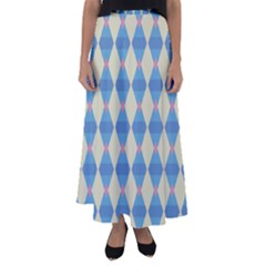 Pattern Texture Chevron Flared Maxi Skirt