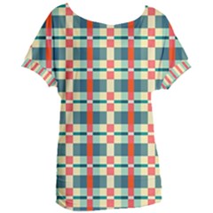 Texture Plaid Women s Oversized Tee by Dutashop