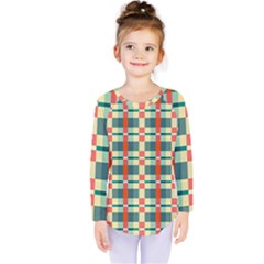 Texture Plaid Kids  Long Sleeve Tee