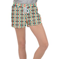 Texture Plaid Velour Lounge Shorts