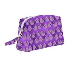 Pattern Texture Feet Dog Purple Wristlet Pouch Bag (medium)