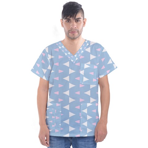 Pattern 3d Men s V-neck Scrub Top by Dutashop