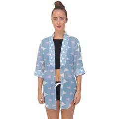 Pattern 3d Open Front Chiffon Kimono